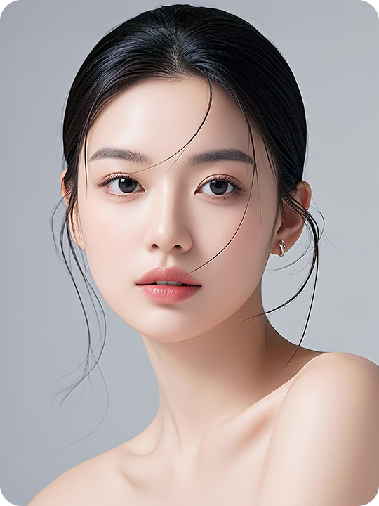 피부 컨디션 회복을 표현한 모델 길음역 피부과 이미지